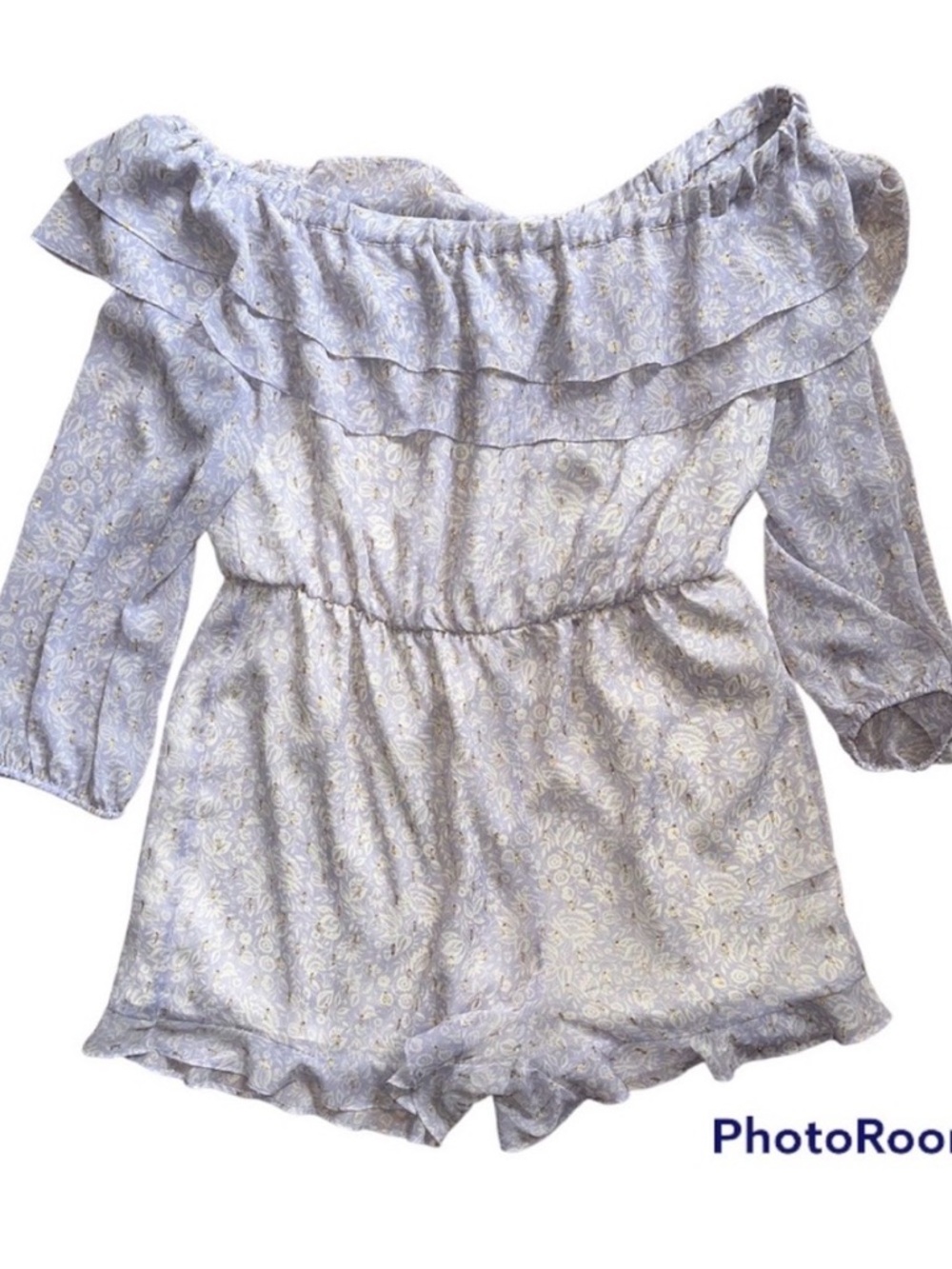 Express Off‑Shoulder Romper with Ruffles – XL - Picture 2 of 9